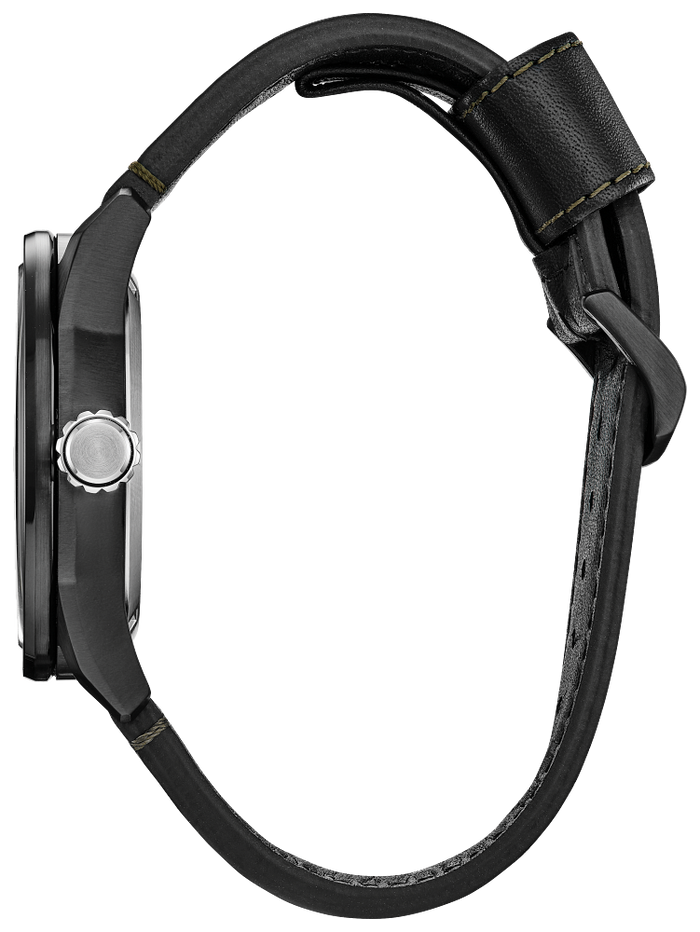 Citizen Eco-Drive Avion Green Dial Leather Strap Watch :AW1735-03X