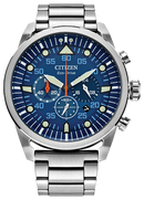 Citizen Eco-Drive Avion Blue Dial Stainless Steel Bracelet CA4211-72L