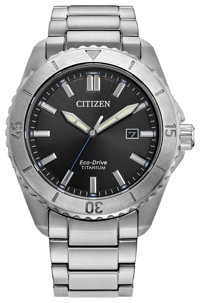 Citizen Men's Eco-Drive Black Dial Titanium Brycen Watch AW1840-50E