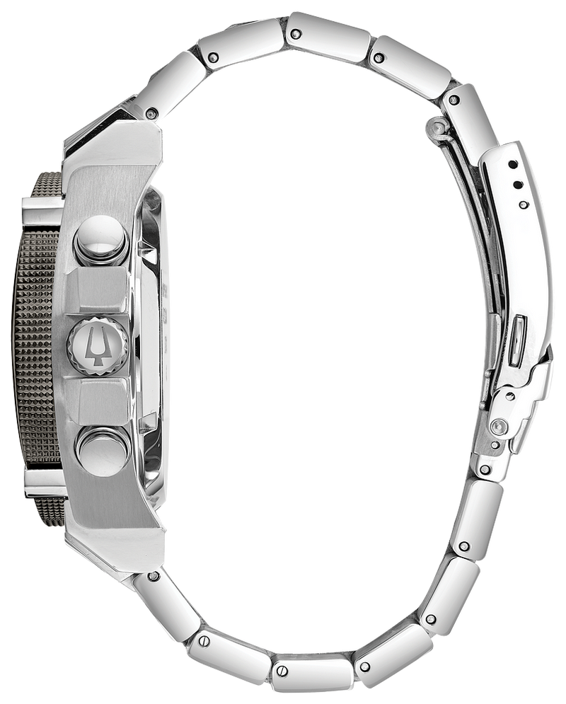 Bulova Precisionist Chronograph Watch Stainless Steel 98B316