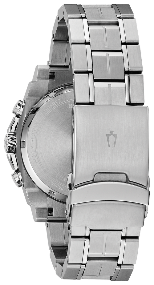 Bulova Precisionist Chronograph Watch Stainless Steel 98B316
