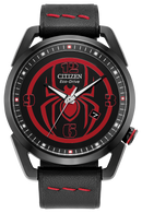 Citizen Eco-Drive Marvel Miles Morales Men's Leather Strap Watch AW1685-00W