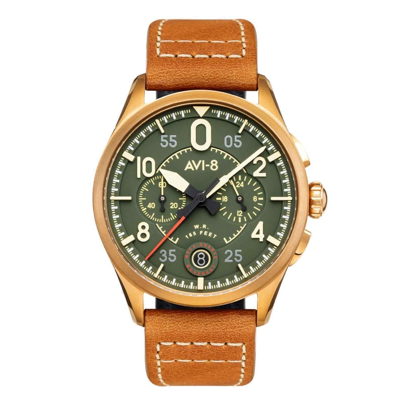 AVI-8 Spitfire Lock Chronograph Bronze-Green Quartz Watch AV-4089-02