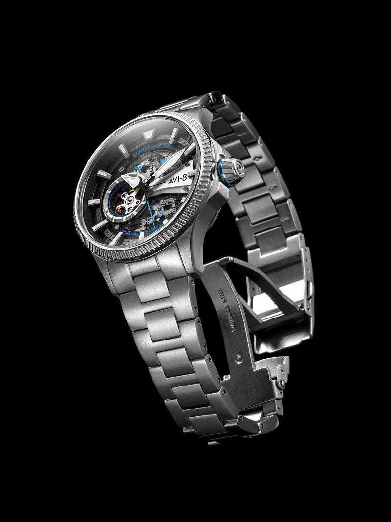 AVI-8 Hawker Hunter Diables Rouges Automatic Watch, Blue AV-4078-11
