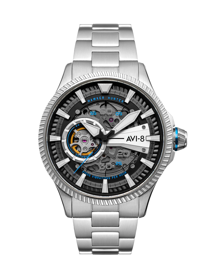 AVI-8 Hawker Hunter Diables Rouges Automatic Watch, Blue AV-4078-11