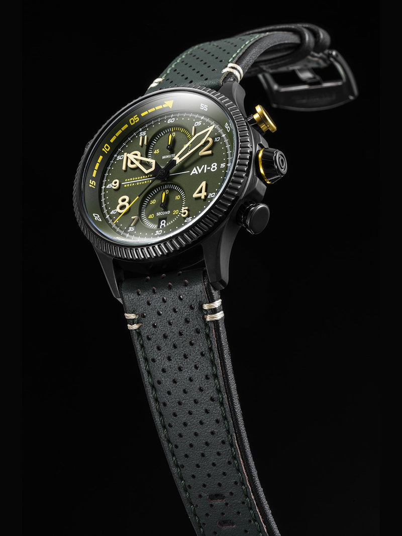 AVI-8 Hawker Hunter Men Chronograph Quartz Green AV-4080-03