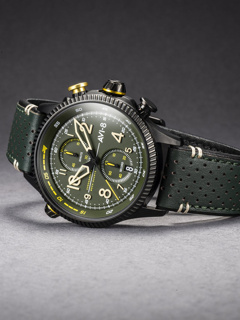 AVI-8 Hawker Hunter Men Chronograph Quartz Green AV-4080-03