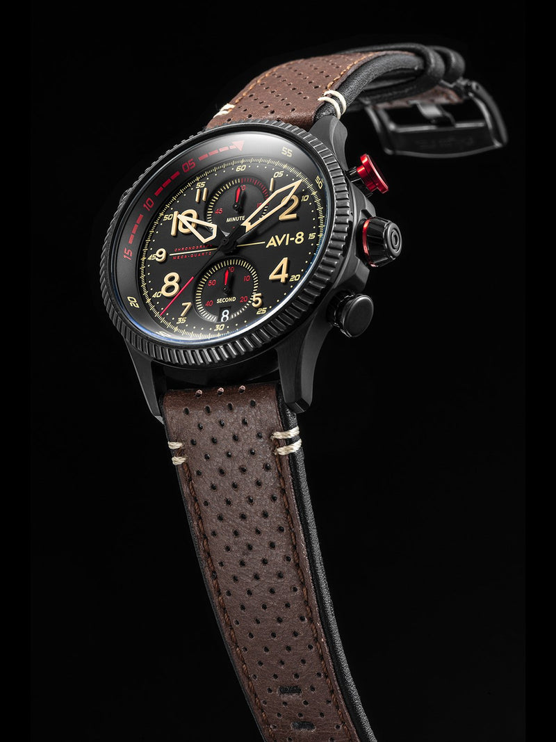 AVI-8 Hawker Hunter Men Chronograph Quartz Red AV-4080-04