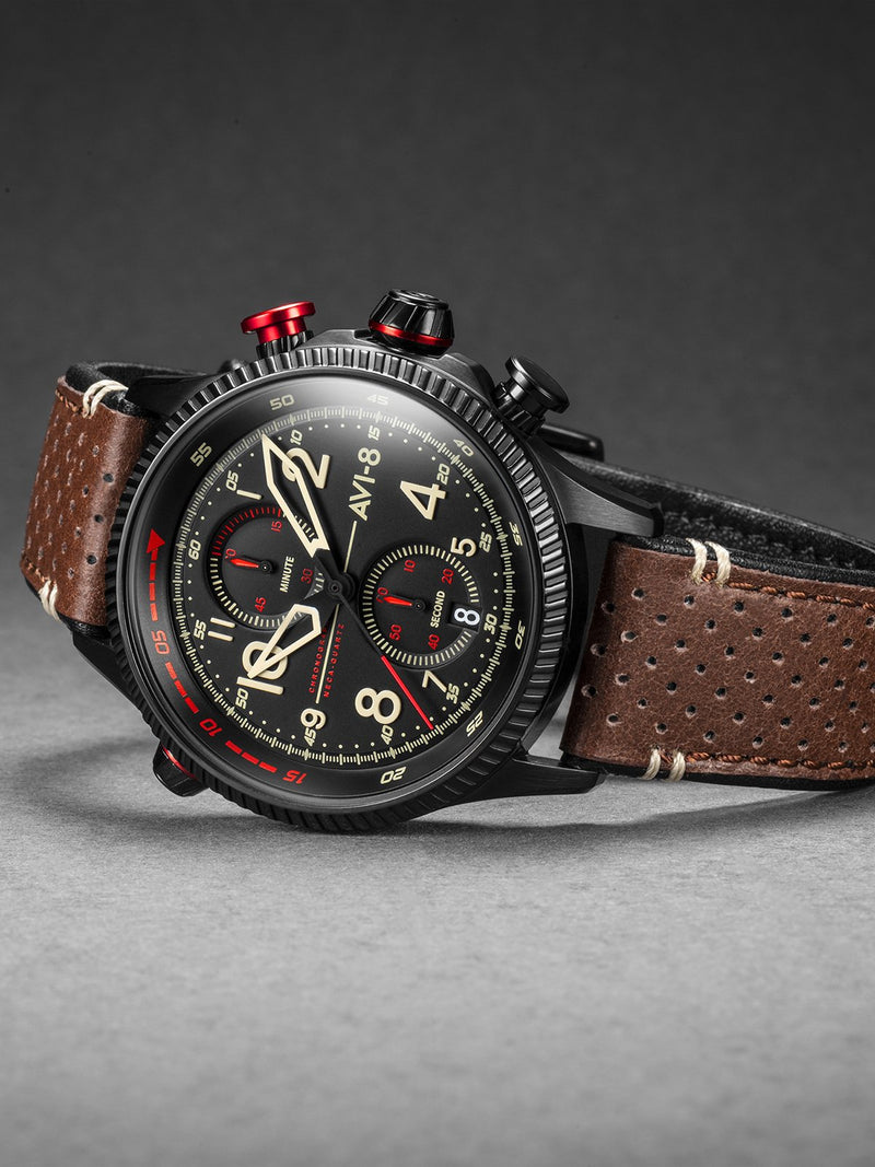 AVI-8 Hawker Hunter Men Chronograph Quartz Red AV-4080-04