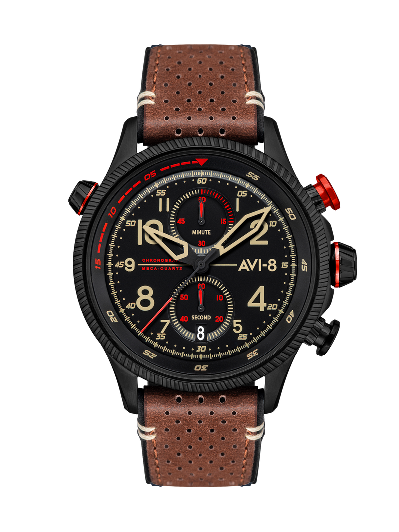 AVI-8 Hawker Hunter Men Chronograph Quartz Red AV-4080-04
