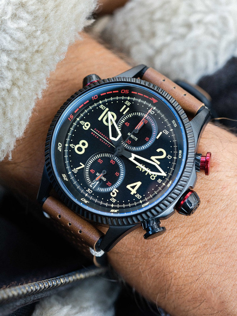 AVI-8 Hawker Hunter Men Chronograph Quartz Red AV-4080-04