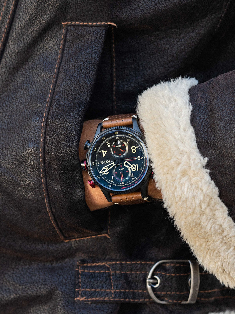 AVI-8 Hawker Hunter Men Chronograph Quartz Red AV-4080-04