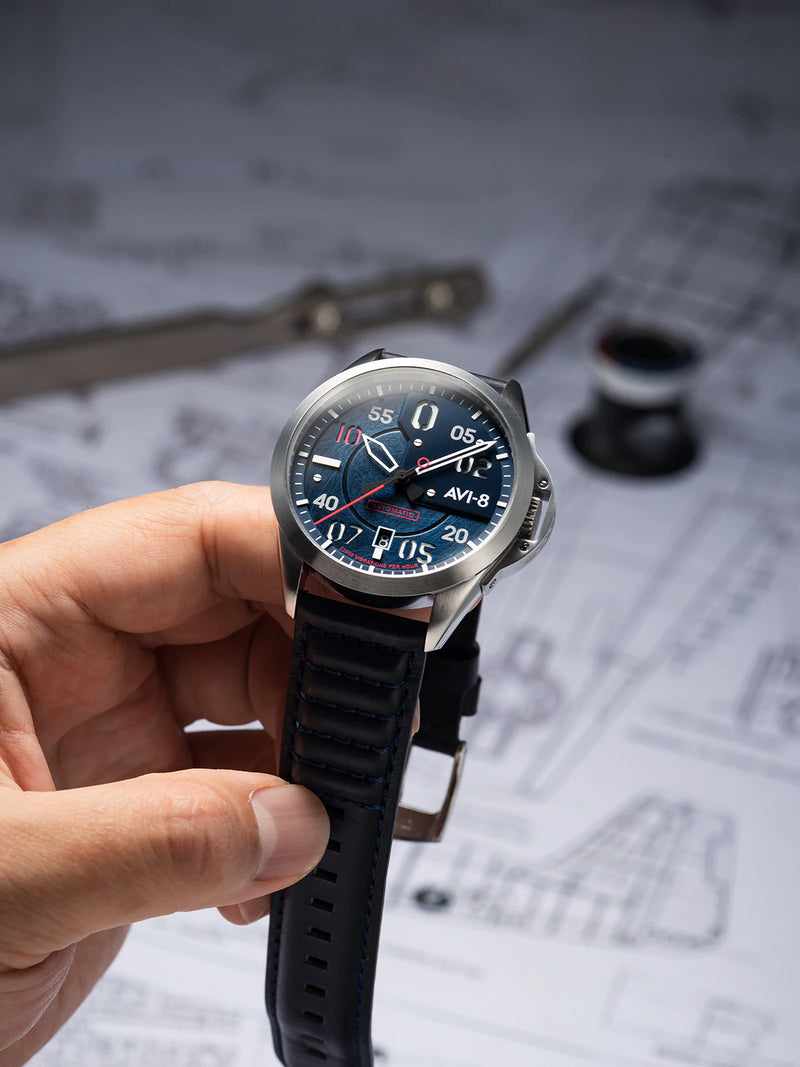 AVI-8 P-51 Mustang Hitchcock Meadow Brook Automatic Watch AV-4086-02