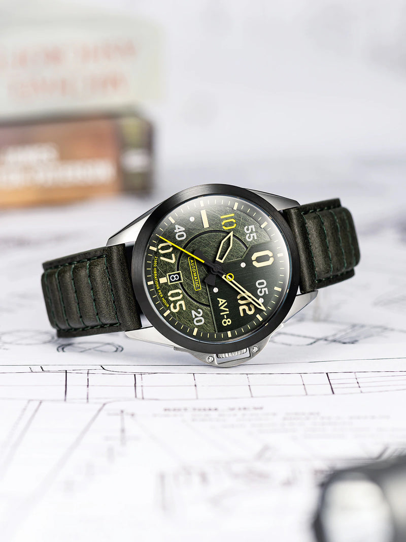 AVI-8 P-51 Mustang Hitchcock Meadow Brook Automatic Watch AV-4086-03