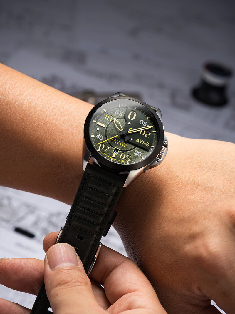 AVI-8 P-51 Mustang Hitchcock Meadow Brook Automatic Watch AV-4086-03