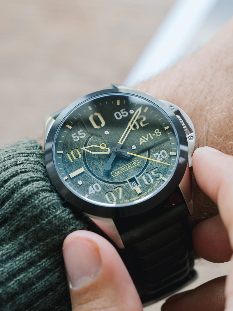 AVI-8 P-51 Mustang Hitchcock Meadow Brook Automatic Watch AV-4086-03