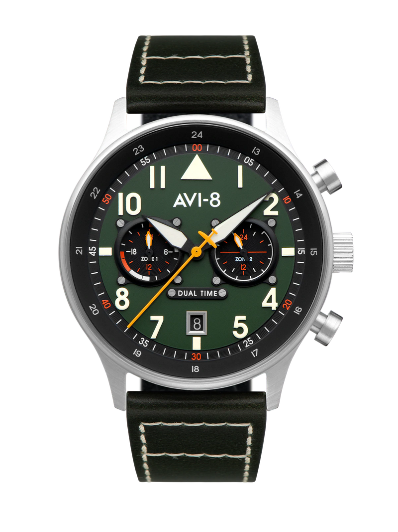 AVI-8 Hawker Hurricane Carey Merville Dual Time Quartz Watch AV-4088-02