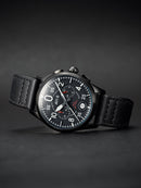AVI-8 Spitfire Lock Chronograph Slate Black Quartz Watch AV-4089-03