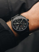 AVI-8 Spitfire Lock Chronograph Slate Black Quartz Watch AV-4089-03