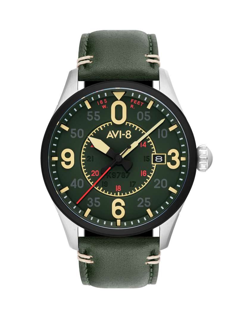 AVI-8 Spitfire Smith Birmingham Automatic Watch Green AV-4090-03