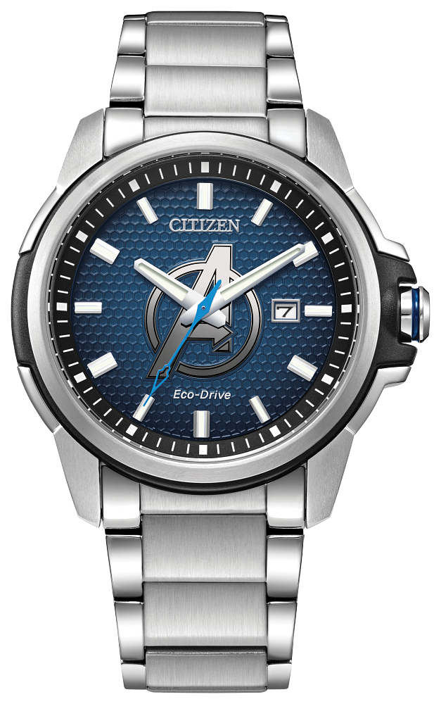 Citizen Marvel Avengers Eco-Drive Blue Dial Stainless Steel Watch AW1651-52W