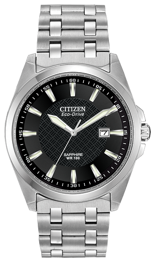Citizen Men's Corso Eco-Drive Black Pattern Dial Watch BM7100-59E
