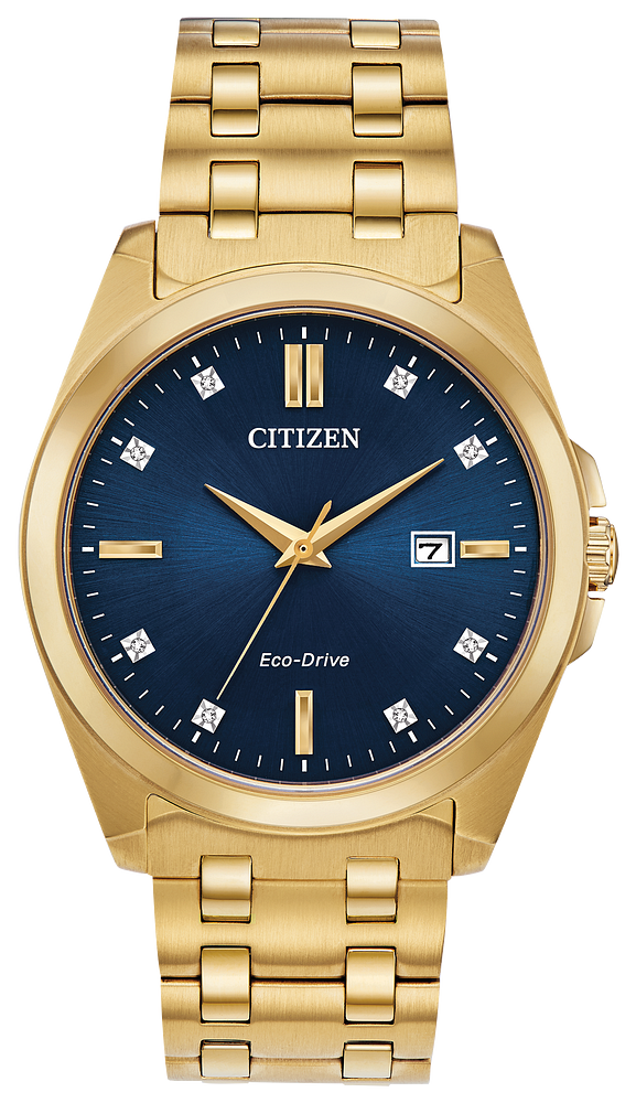 Citizen Corso Eco-Drive Watch Blue Gold Tone BM7103-51L