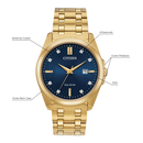 Citizen Corso Eco-Drive Watch Blue Gold Tone BM7103-51L