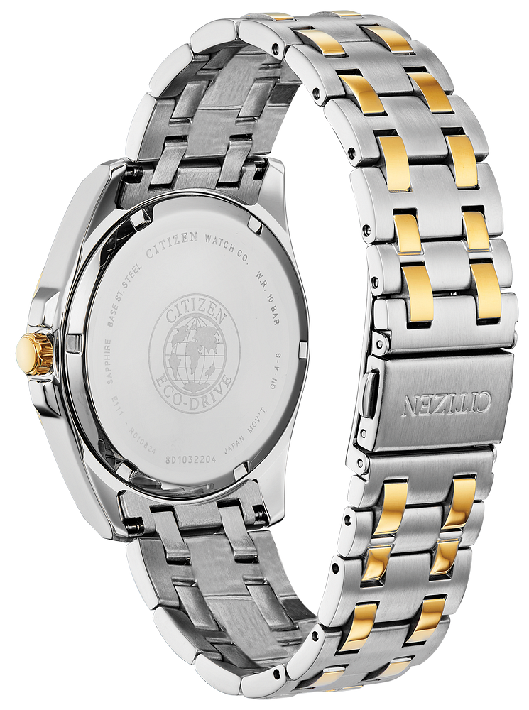 Citizen Corso Eco-Drive Black Dial Stainless Steel Watch BM7107-50E