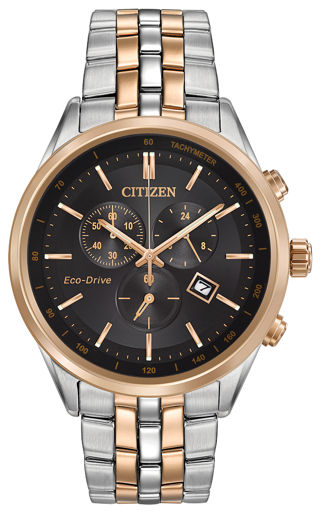 Citizen Men's Sapphire Collection Wrist Watch Rose Gold AT2146-59E