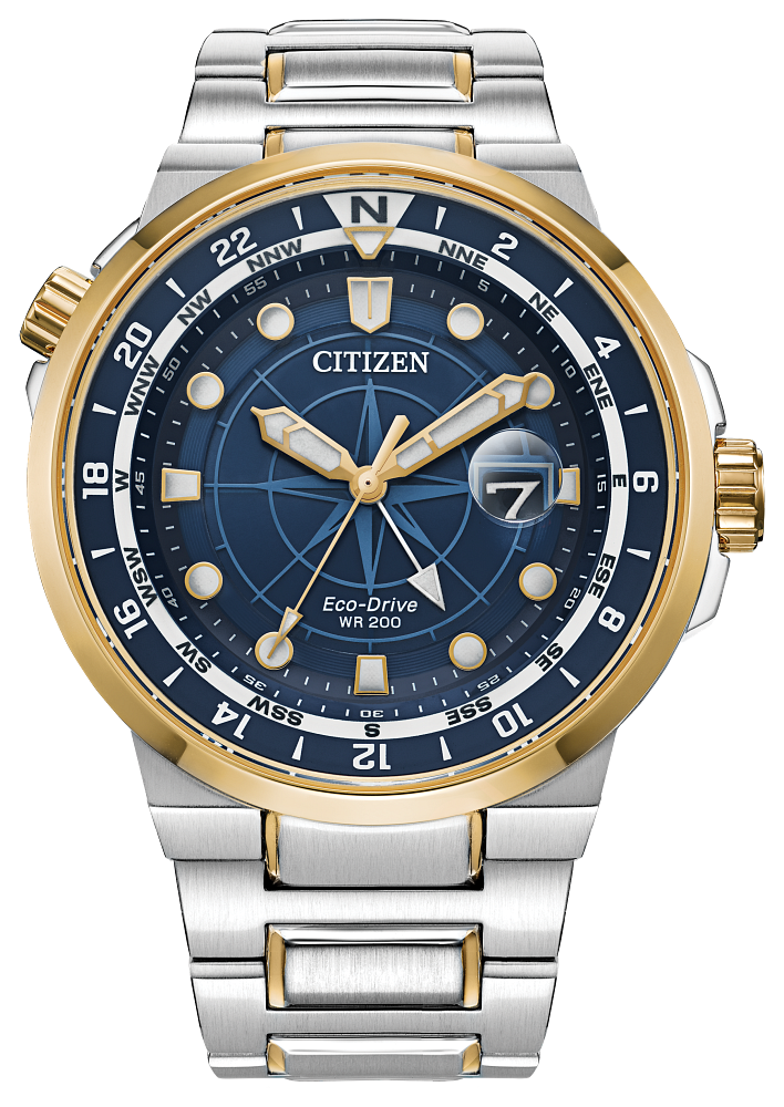 Citizen Endeavor Eco-Drive Stainless Steel Blue Dial Men's Watch BJ7144-52L