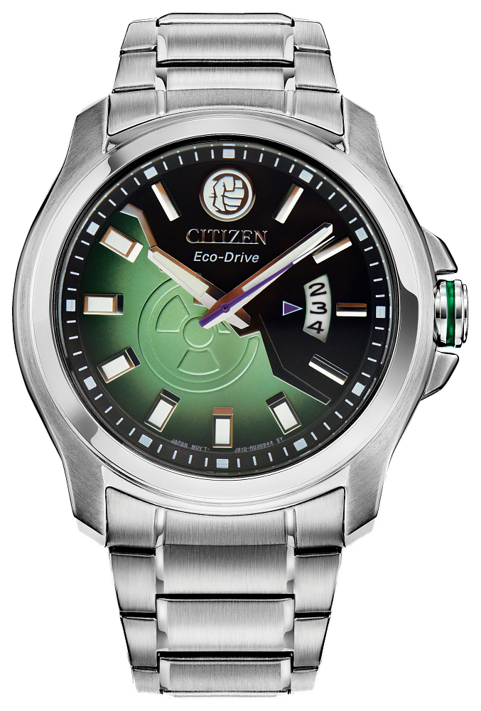 Citizen Marvel Hulk Eco-Drive Black Stainless Steel Watch AW1351-56W