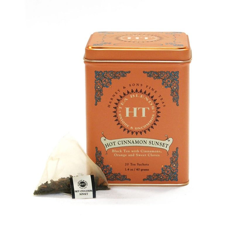 Harney & Sons Hot Cinnamon Tea Tins Pack of 4x20 Sachets