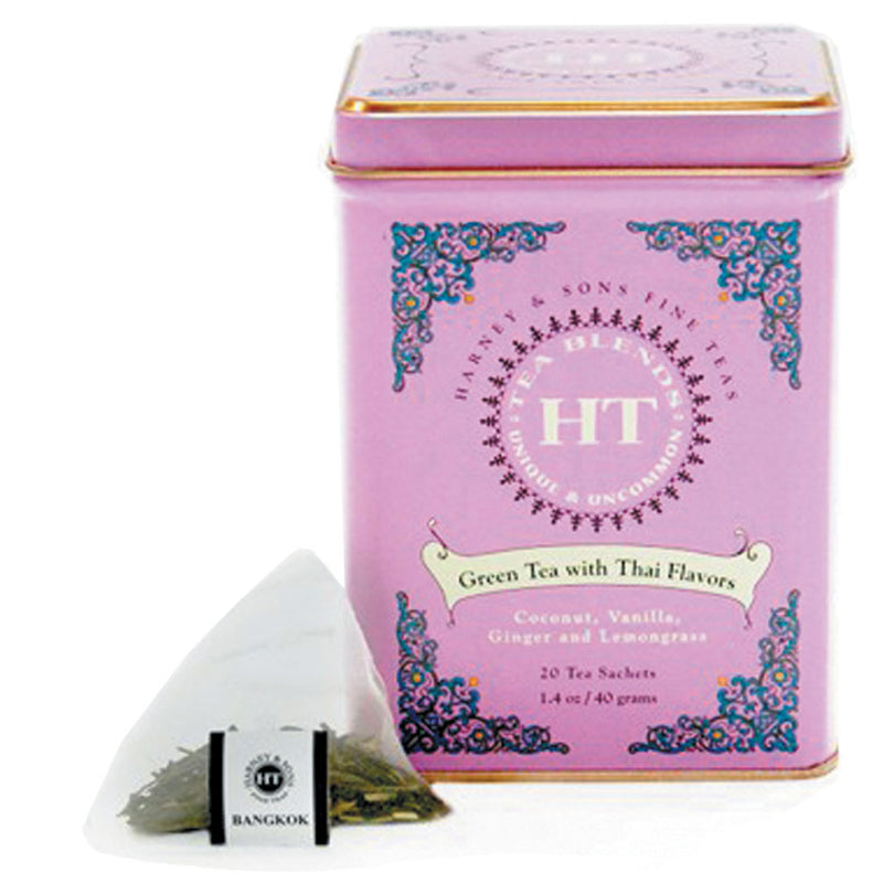 Harney & Sons Green Team with Thai Flavours Tins 4x20 Sachets