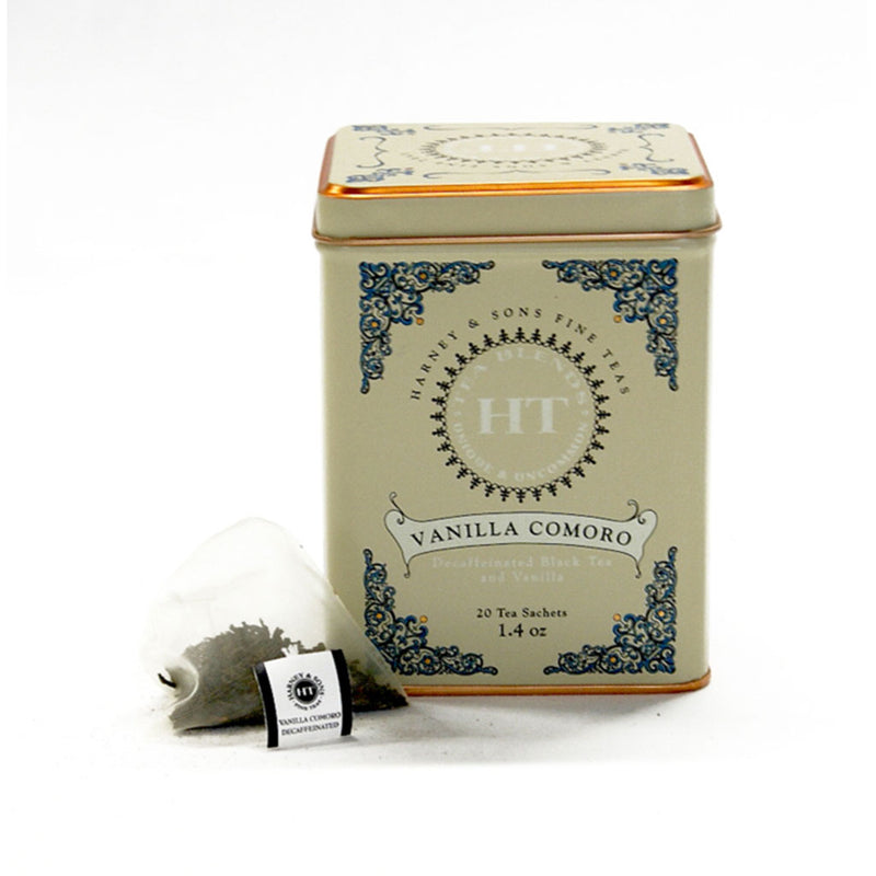 Harney & Sons Vanilla Comoro Tea Tins 4x20 Sachets