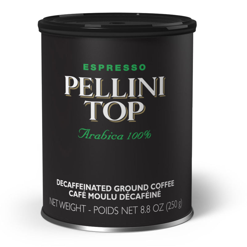 Pellini Top 100% Arabica Tin Decaf Ground Coffee (Pack of 6) 250g