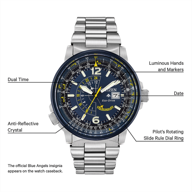 Citizen Promaster NightHawk Stainless Steel Blue Dial Men's Watch BJ7006-56L