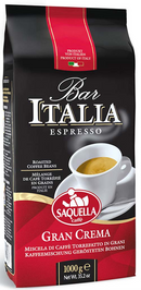 Saquella Bar Italia Gran Crema Beans Coffee  8x1kg/2.2 LBS SAQ00075