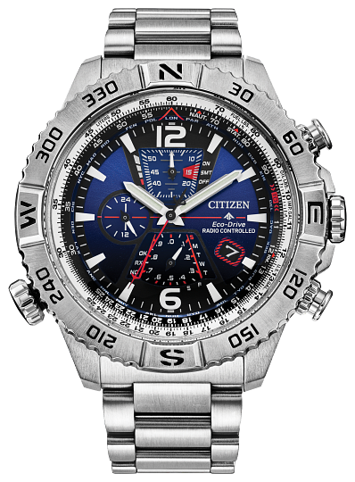 Citizen Promaster Navihawk Blue Dial Stainless Steel Eco-Drive Watch AT8220-55L