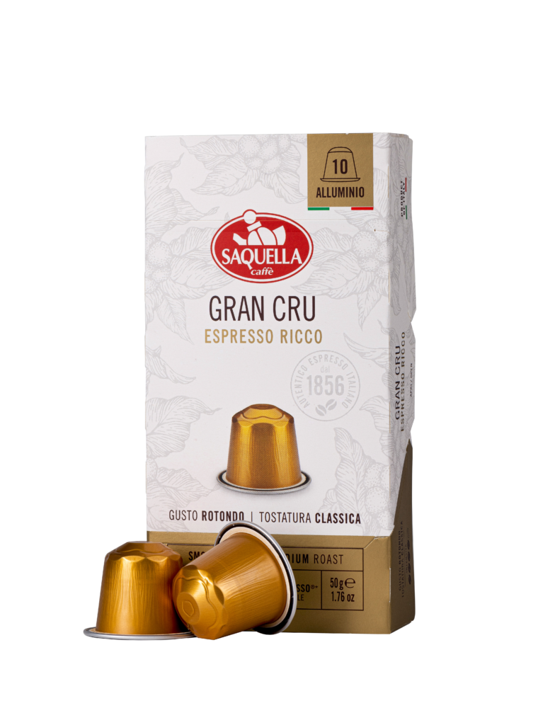 Saquella Caffe – Espresso Gran Cru Capsules - Nespresso Compatible 10x10x5g