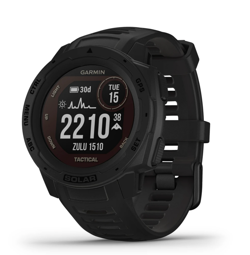 Garmin Instinct Rugged GPS Smartwatch and Fitness Tracker Tactical Edition with Solar Charging - Black 010-02627-13