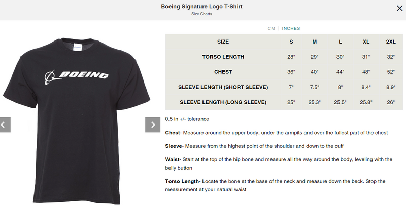 Official Boeing Logo Signature T-Shirt