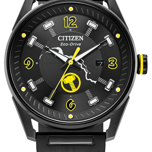 Citizen Marvel Thor Eco Drive Black Dial Watch BM6987 50W