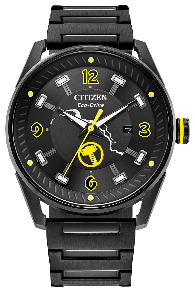 Citizen Marvel Thor Eco-Drive Black Dial Watch BM6987-50W