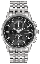 Citizen Eco Drive World Chrono AT ST Steel Black Dial Men's Watch AT8110-53E