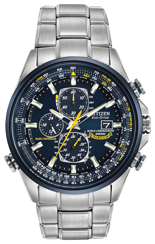 Citizen Eco-Drive Blue Angles World Chrono A-T Blue Dial Men's Watch AT8020-54L