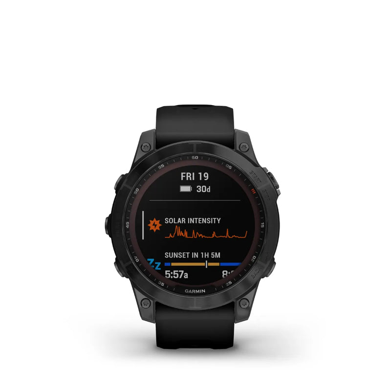 Garmin Fenix 7 - Sapphire Solar - 47 mm Black TLC Titanium with Black Band 010-02540-34