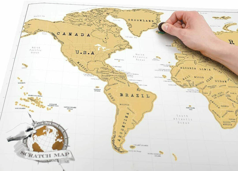 Scratch Map Adventure Original World Scratch Map Adventure Travel Poster Travel Log