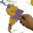 Original World Scratch Map Adventure Travel Poster Travel Log - Skywing World